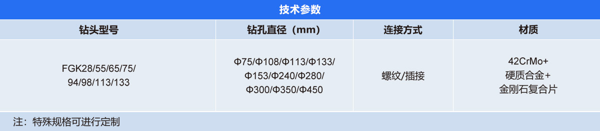 金刚石复合片扩孔钻头